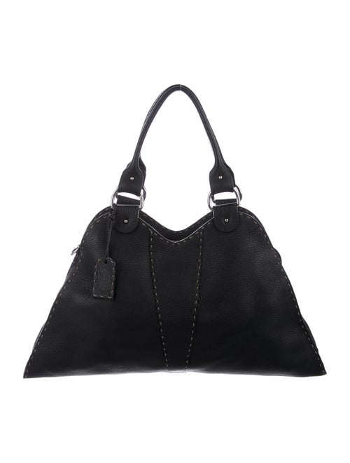 Fendi Selleria Devil Trapezio Tote Brown