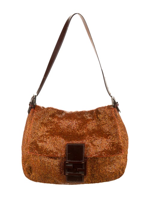 Fendi Leather-Trimmed Beaded Mama Forever Bag Oran
