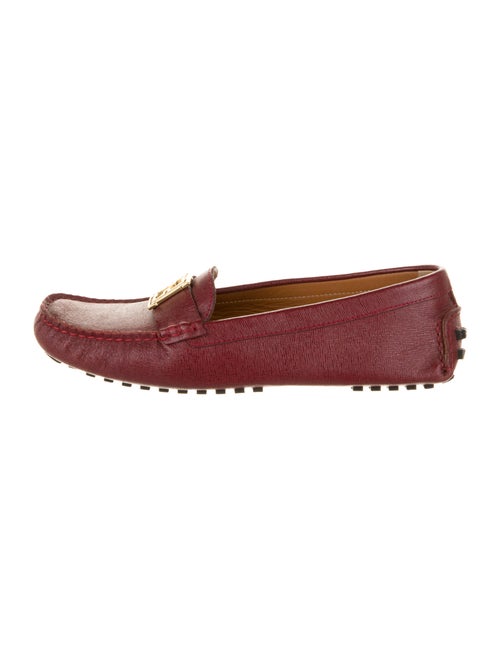 Fendi Leather Loafers Red