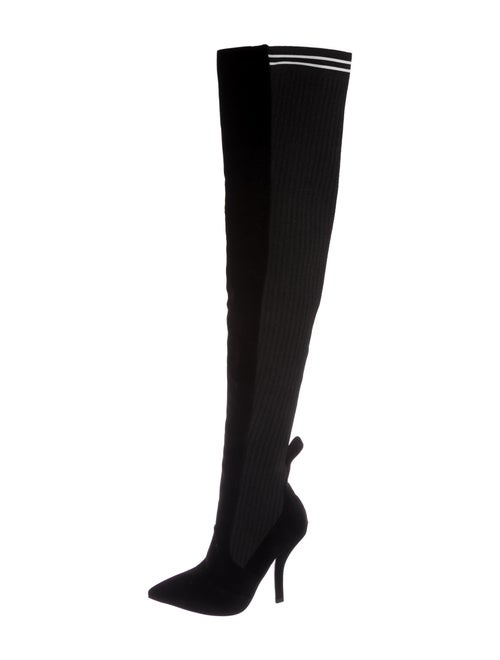 Fendi Rockoko Over-The-Knee Boots Black