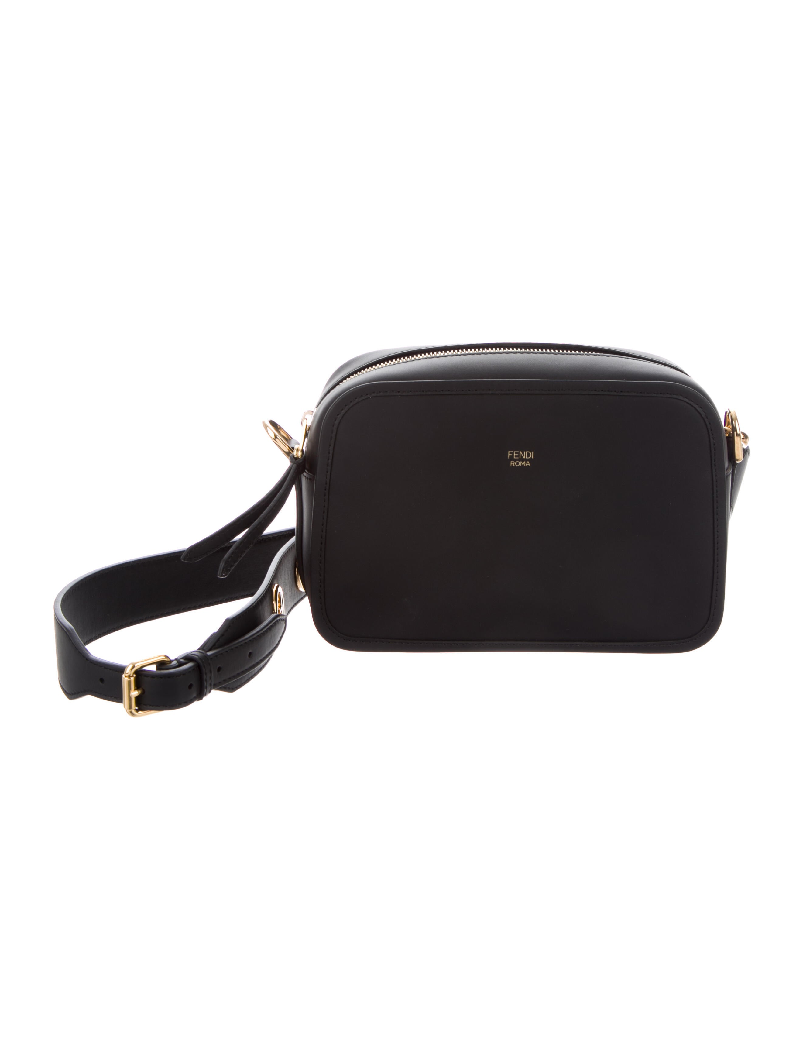 Fendi Leather Camera Case Bag w/ Tags - Black Crossbody Bags