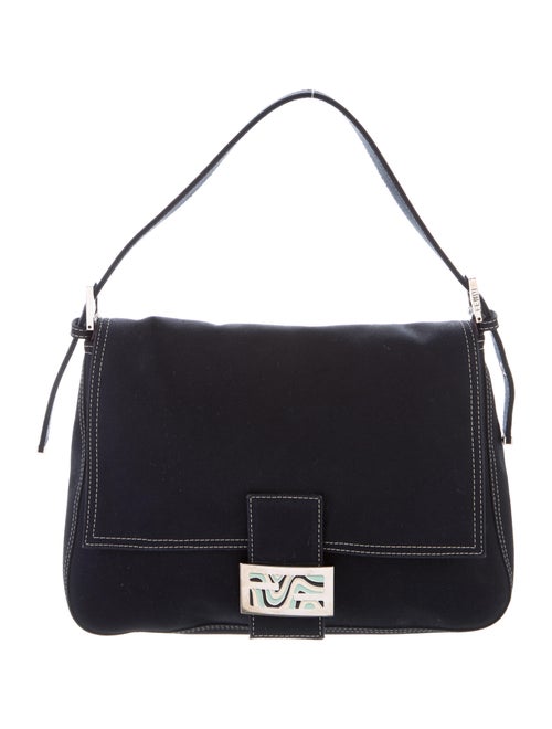 Fendi Canvas Baguette Bag Blue