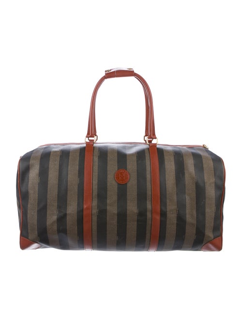 Fendi Vintage Pequin Weekender Brown