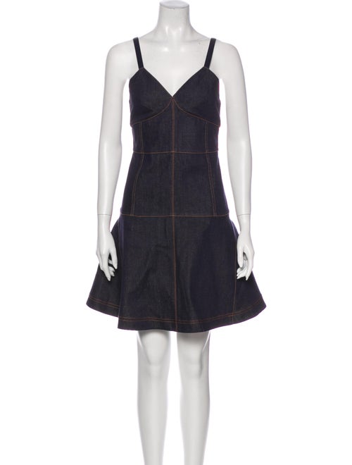 Fendi Bustier Mini Dress Blue