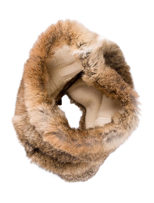 Fendi Rabbit Woven Snood Brown
