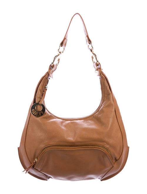 Fendi Leather Hobo Bag Brown