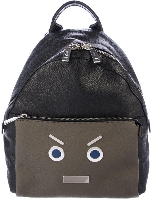 Fendi Faces Selleria Backpack Black