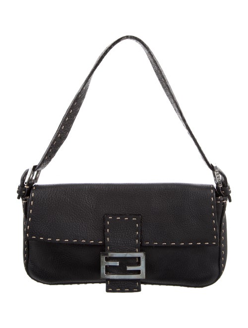 Fendi Selleria Baguette Bag Black