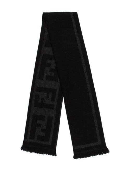 Fendi Zucca Wool Scarf Grey