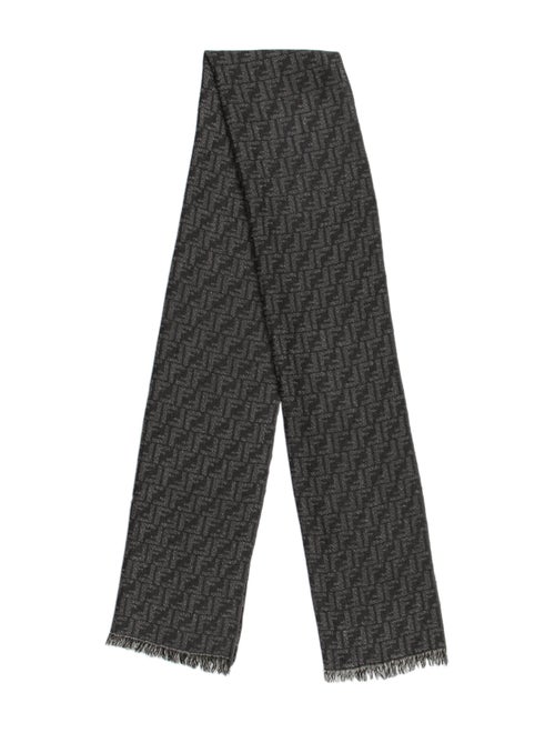 Fendi Zucca Wool Scarf Grey