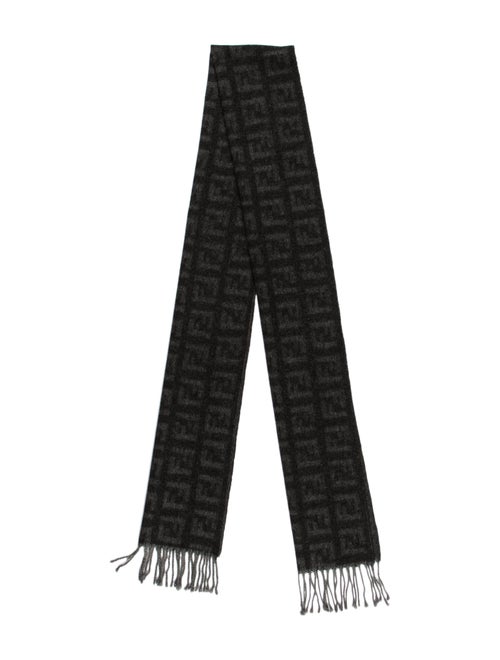 Fendi Zucca Wool Scarf Grey