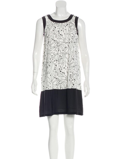 Fendi Sleeveless Printed Dress White