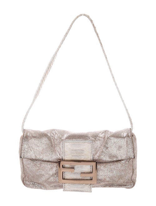 Fendi Mini Metallic Baguette Bag Metallic