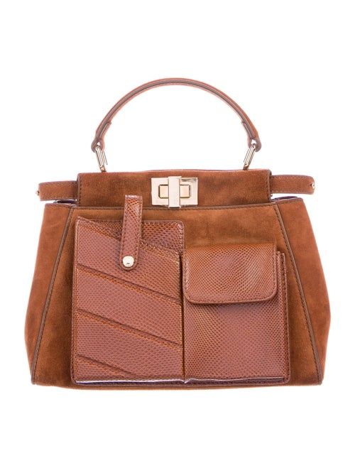 Fendi Suede & Karung Mini Pocket Iconic Peekaboo B