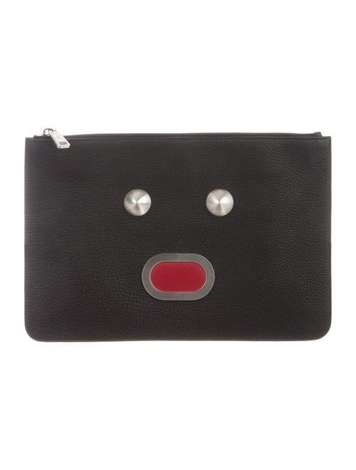 Fendi Faces Zip Pouch Black