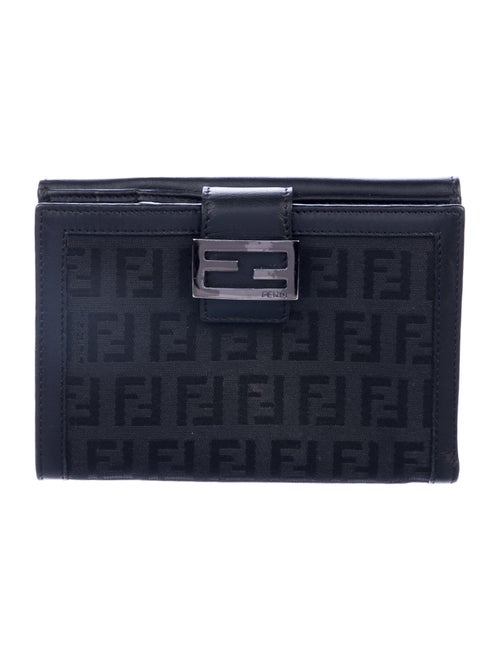 Fendi Zucca Compact Wallet black
