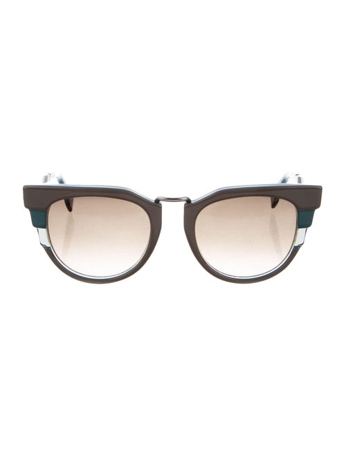 Fendi Gradient Cat-Eye Sunglasses Green