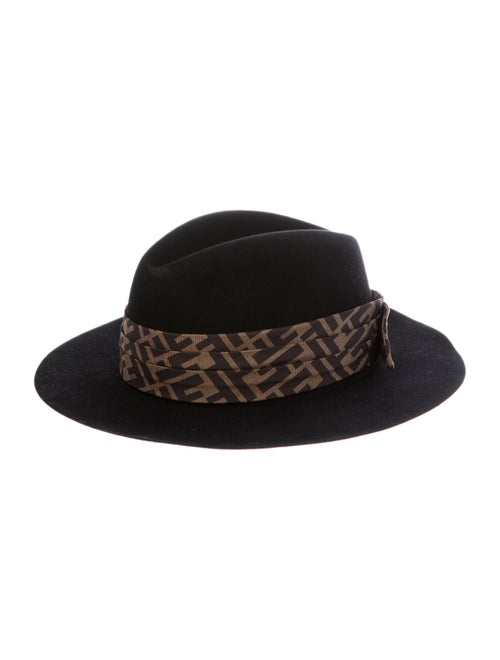 Fendi Zucca Fedora Hat Black