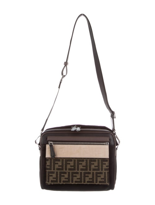 Fendi FF motif messenger bag Black