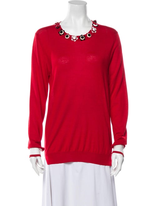 Fendi Crew Neck Sweater Red