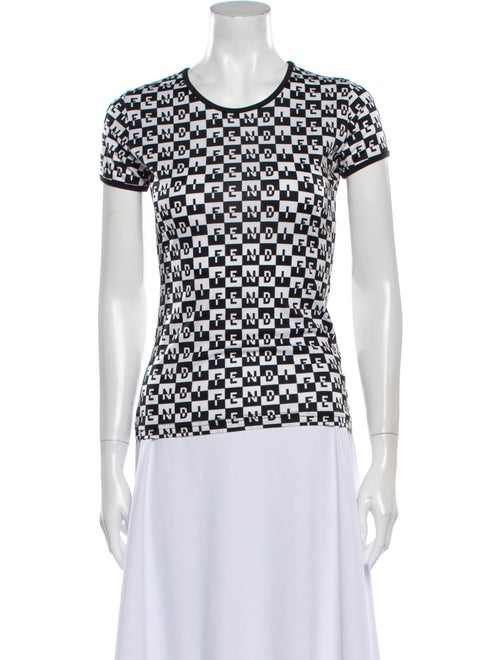 Fendi Vintage Printed T-Shirt Black