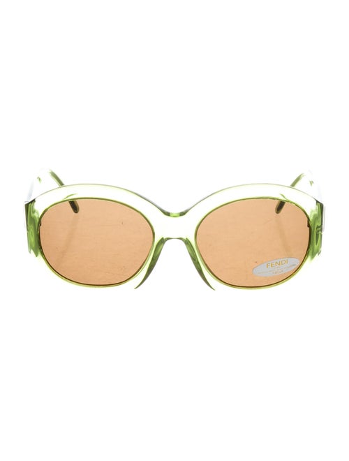 Fendi Oversize Round Sunglasses Green