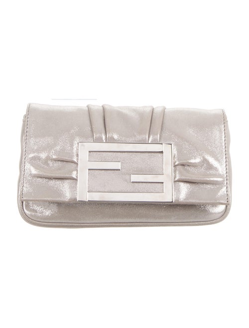 Fendi Metallic FF Clutch Metallic