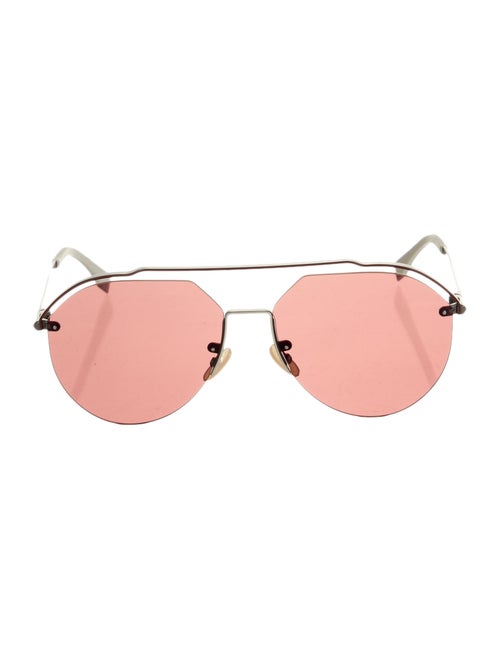 Fendi Tinted Aviator Sunglasses silver