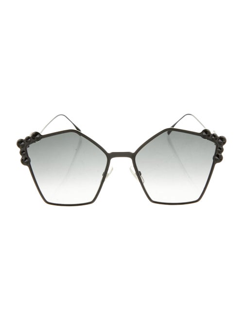 Fendi Studded Cat-Eye Sunglasses Black