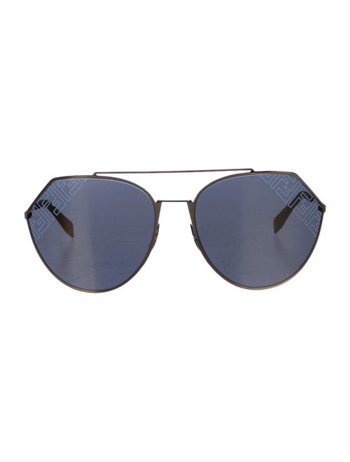 Fendi Zucca Aviator Sunglasses Gold