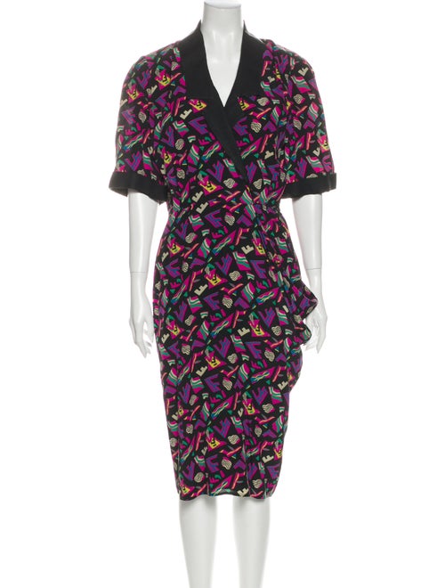 Fendi Vintage Midi Length Dress Black