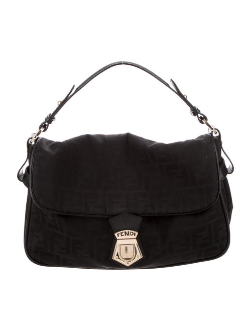 Fendi Zucca Fly Shoulder Bag Black
