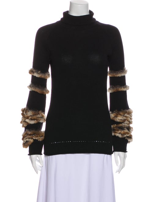 Fendi Cashmere Turtleneck Sweater Black