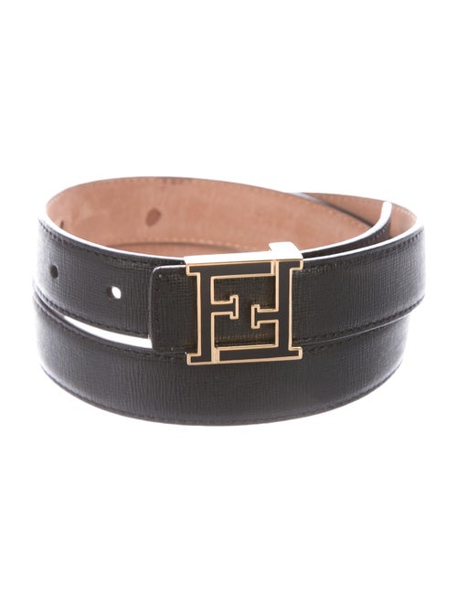 Fendi GG Leather Belt Black
