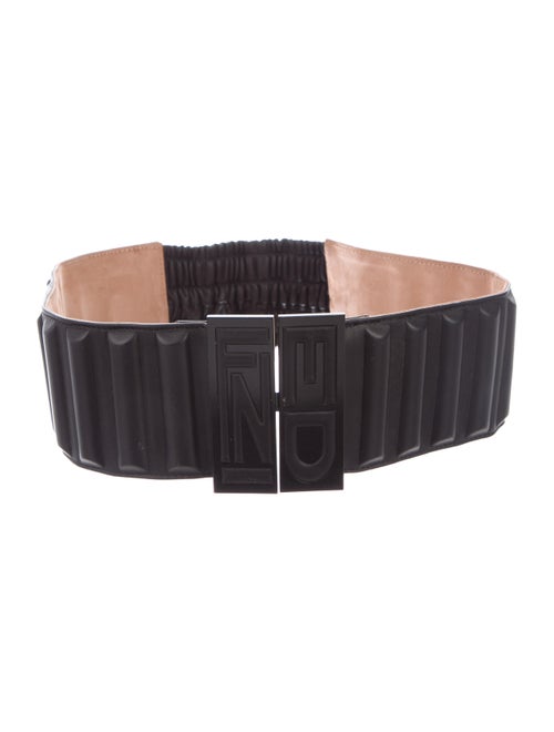 Fendi Leather Waist Belt Black
