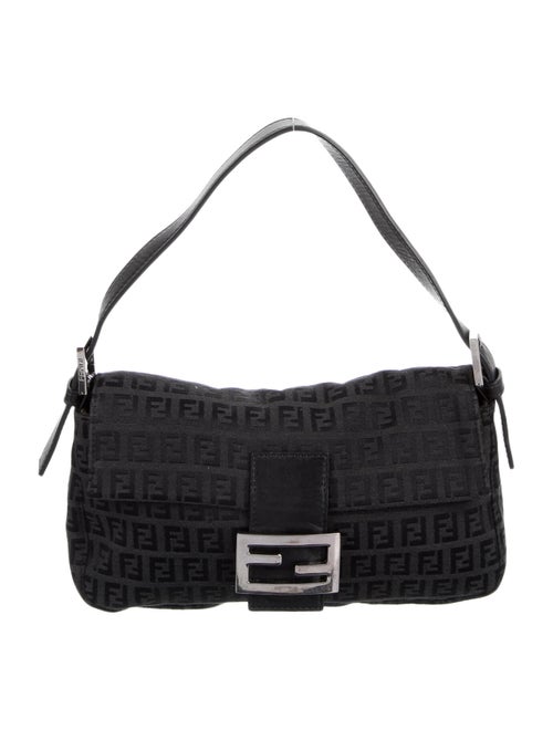 Fendi Zuccino Baguette Bag Black