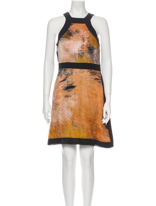 Fendi Silk Mini Dress Orange