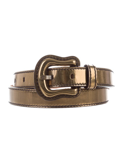 Fendi Leather Belt Gold