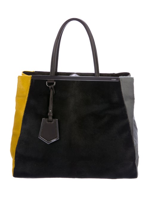 Fendi Pony Hair Large 2jours Tote Brown