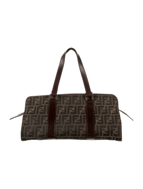 Fendi Zucca Handle Bag Brown
