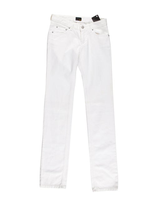Fendi Low-Rise Straight Leg Jeans White