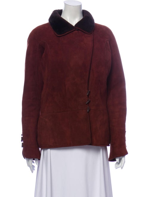 Fendi Reversible Dark Brown Shearling Jacket Shear