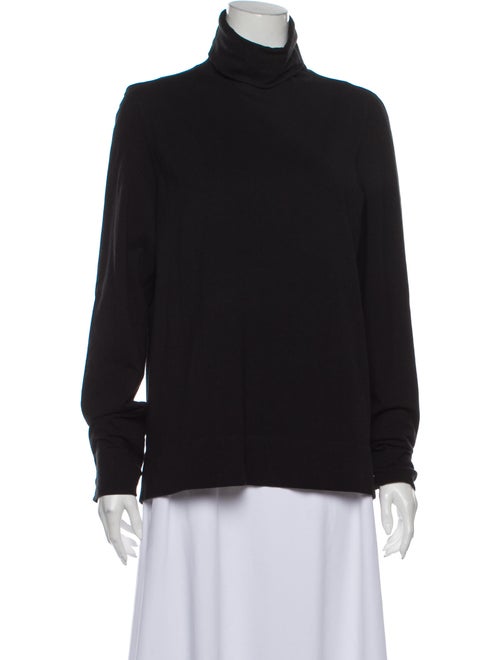 Fendi Turtleneck Long Sleeve Top Black