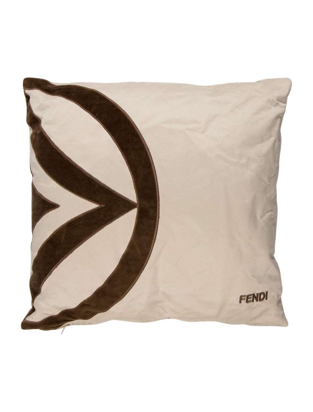 Fendi Embellished Throw Pillow Brown Bedding, Bedding & Bath