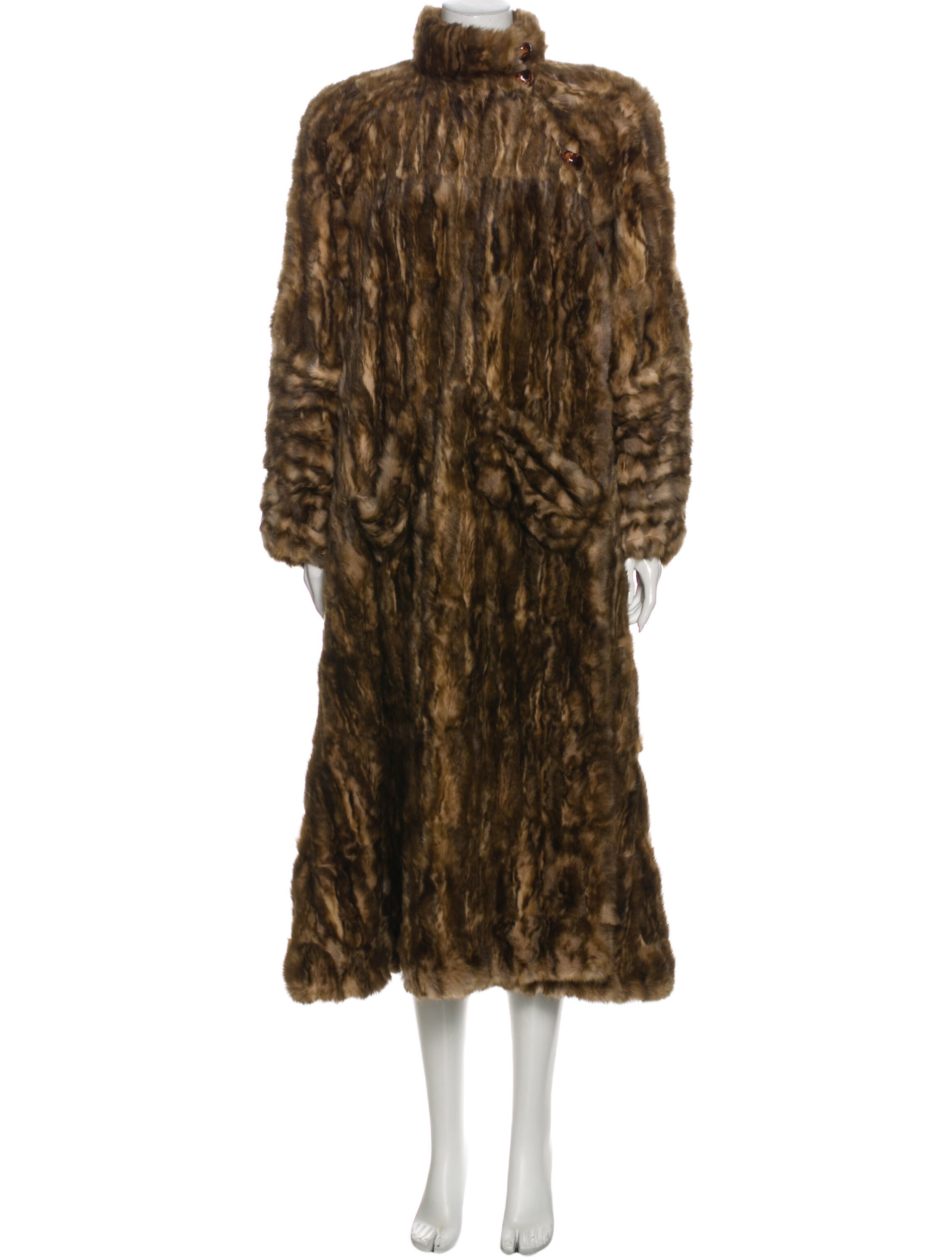 Fendi Vintage 1984 Fur Coat Brown Coats, Clothing FEN173621 The