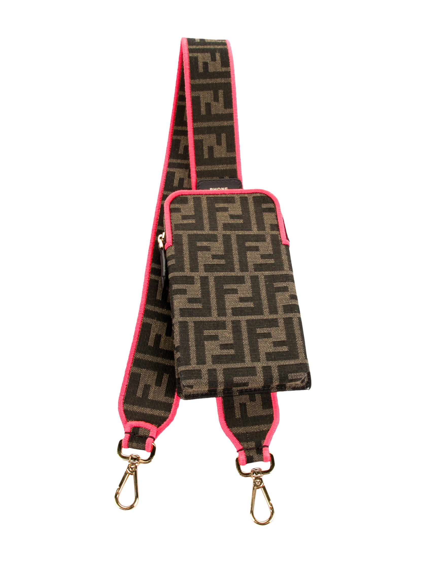 FENDI ストラップ FENDI Strap You Shoulder Strap Zucca Pattern Brown Women