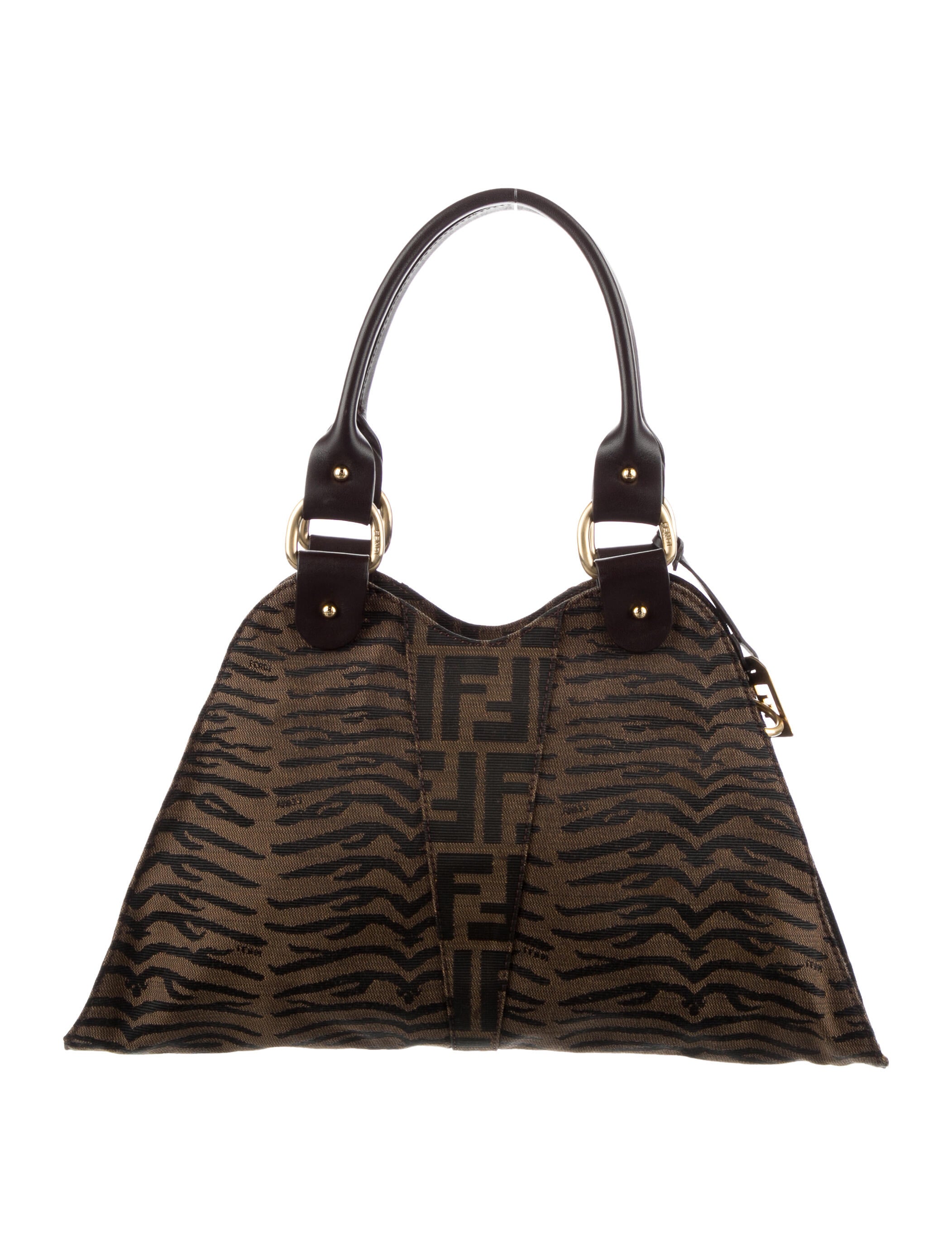 FENDIバック Fendi Zucca Devil Trapezio - Brown Shoulder Bags, Handbags