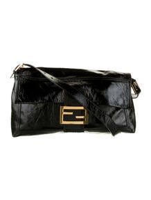 Large Patent Convertible Baguette Bag