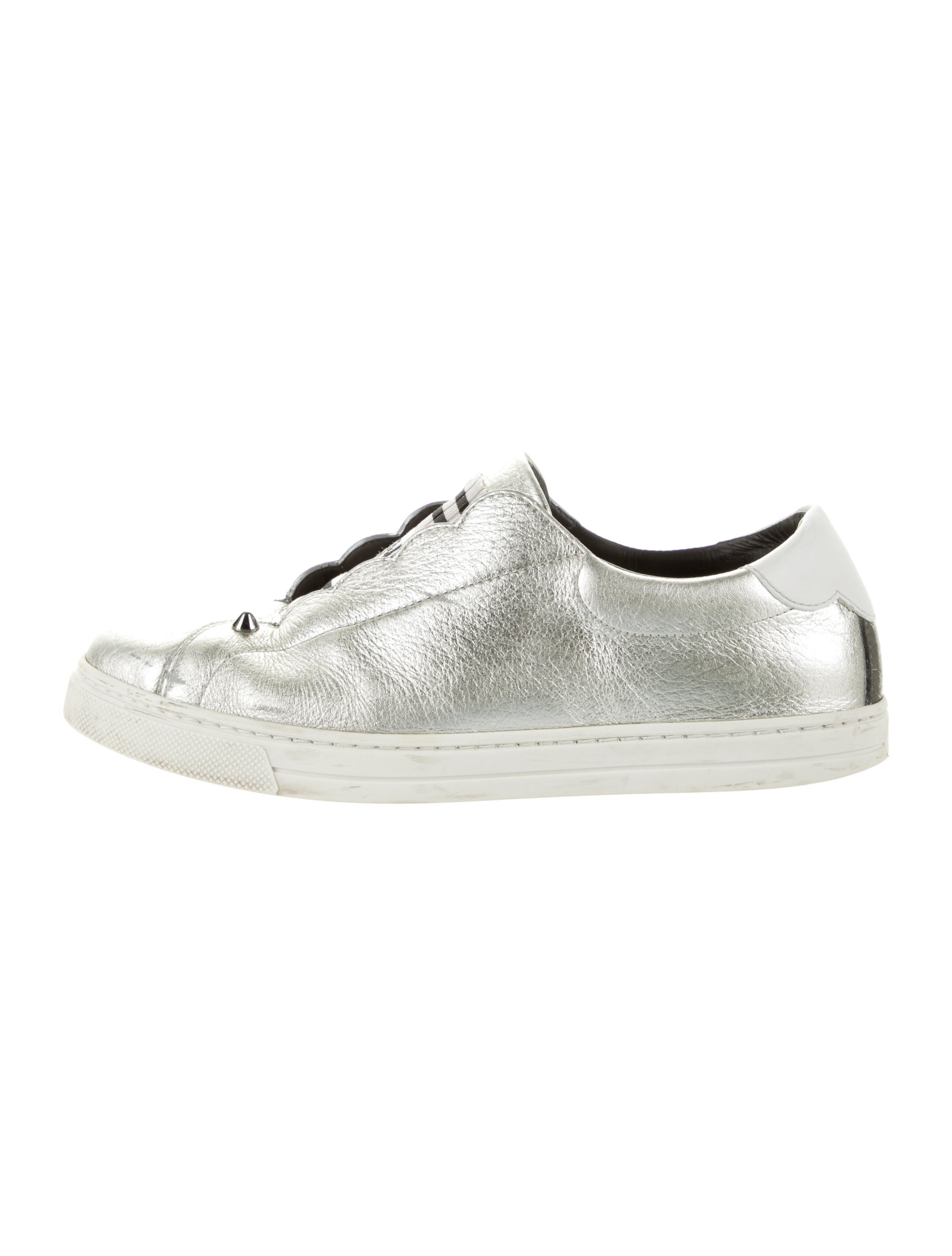 fendi silver sneakers