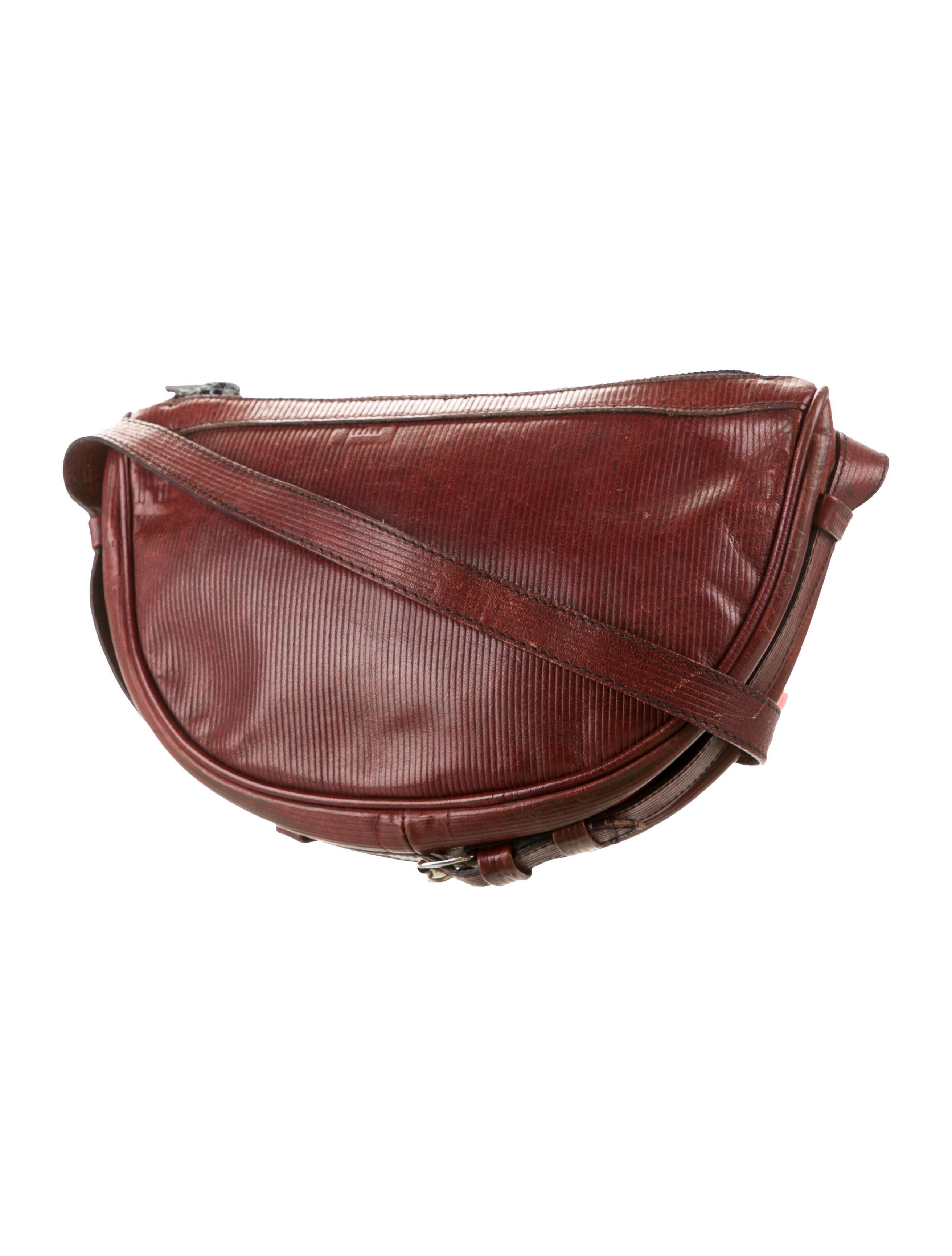 Fendi Vintage Leather Shoulder Bag Brown Shoulder Bags, Handbags